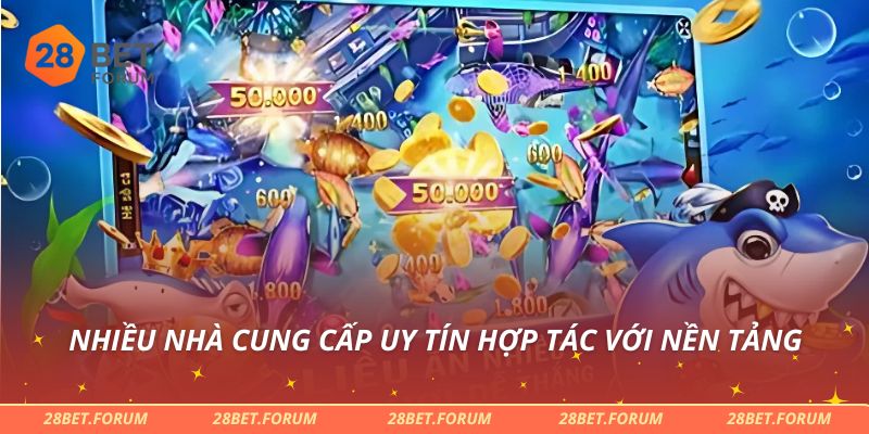 Nhiều nhà cung cấp uy tín hợp tác với nền tảng