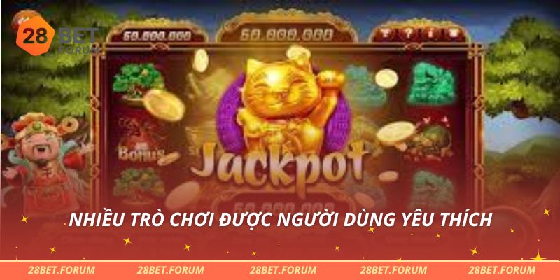 Nhiều trò chơi được người dùng yêu thích